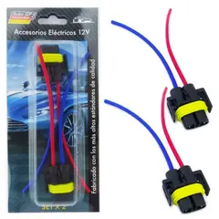 GENERICO - Set X2 Soquetes Conector H11 H8 H9 Para Ampolletas Auto