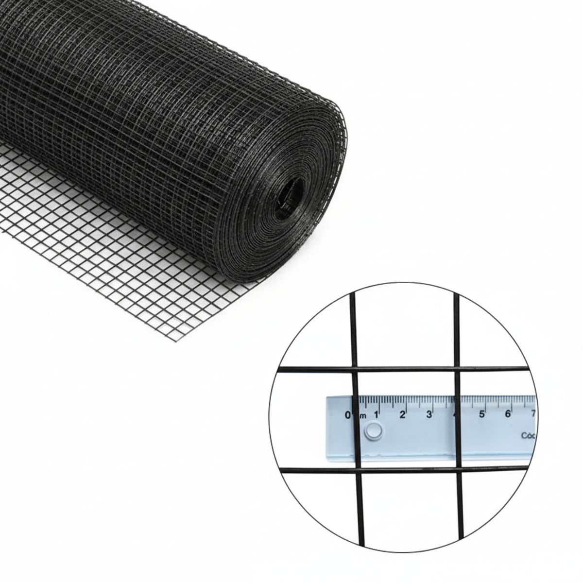 GENERICO - Malla Soldada Galvanizada 1mtx10mt 38mmx2.11mm Negro Cerram