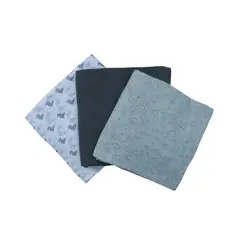 PUMUCKI - Set de 3 Pañales de Algodón Rosa 80x80 cm Azul