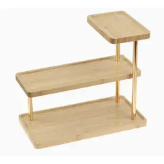 GENERICO - Repisa Organizadora de Madera de 3 Niveles para Cocina y Hogar