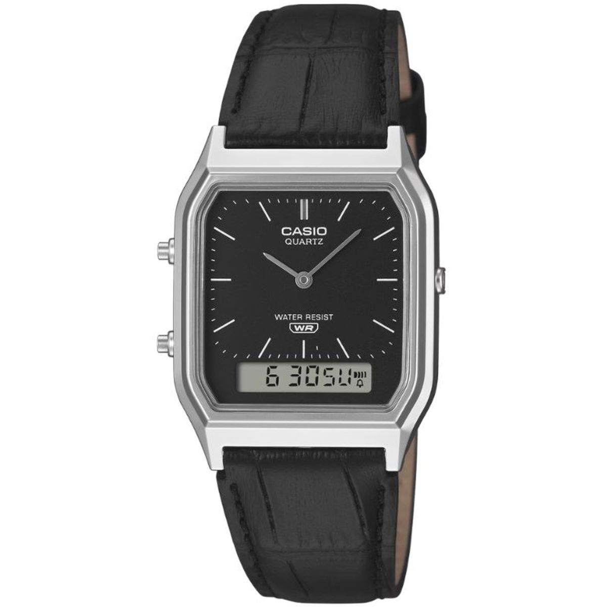 CASIO - Reloj Casio Vintage AQ-230EL-1A Negro Cuero