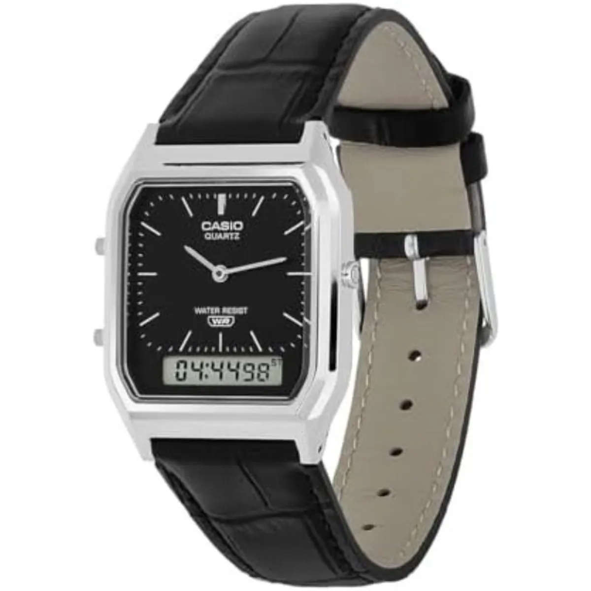 CASIO - Reloj Casio Vintage AQ-230EL-1A Negro Cuero