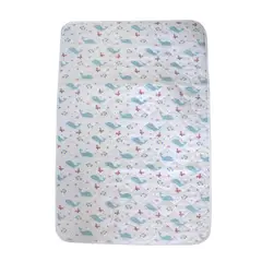 PUMUCKI - Mudador Plástico Impermeable Estampado Ballena para Bebé