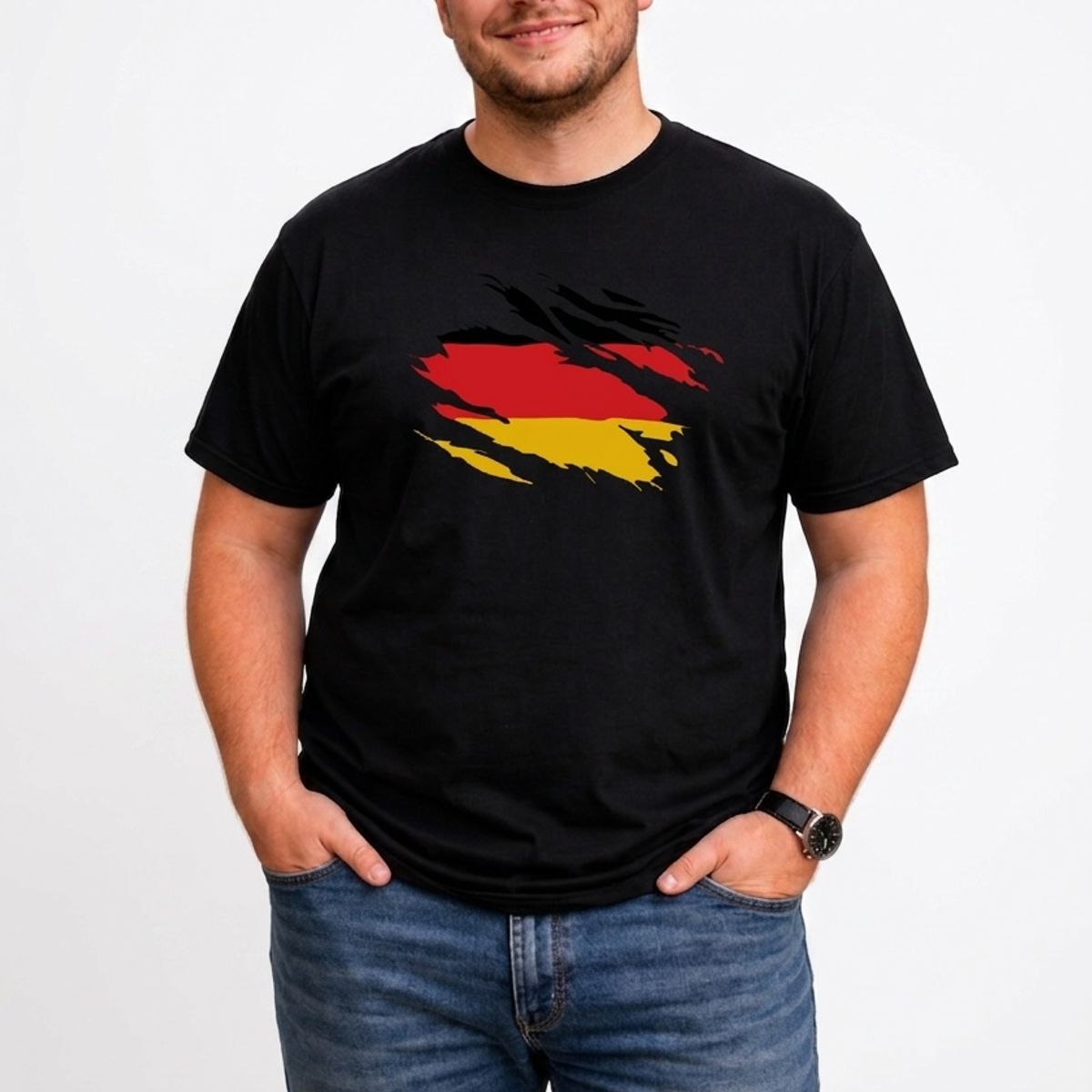 ROLY - Polera Alemania Bandera Mundial Futbol Fan Hombre Niño