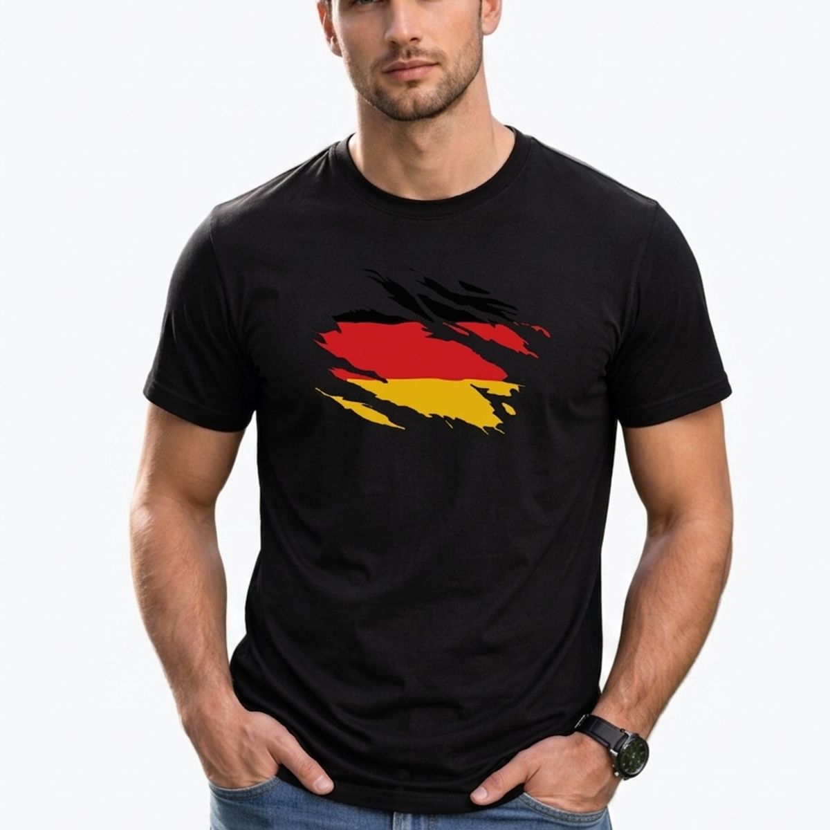 ROLY - Polera Alemania Bandera Mundial Futbol Fan Hombre Niño