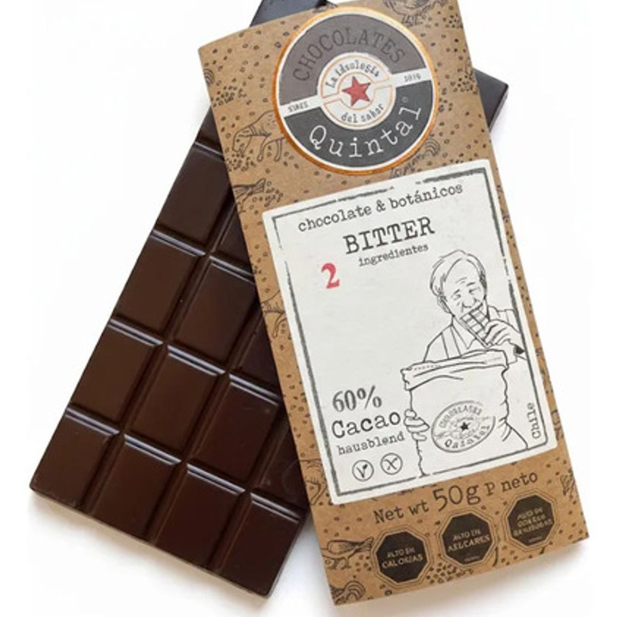 CHOCOLATES QUINTAL - Chocolate Bitter 75% Cacao 50g - Quintal