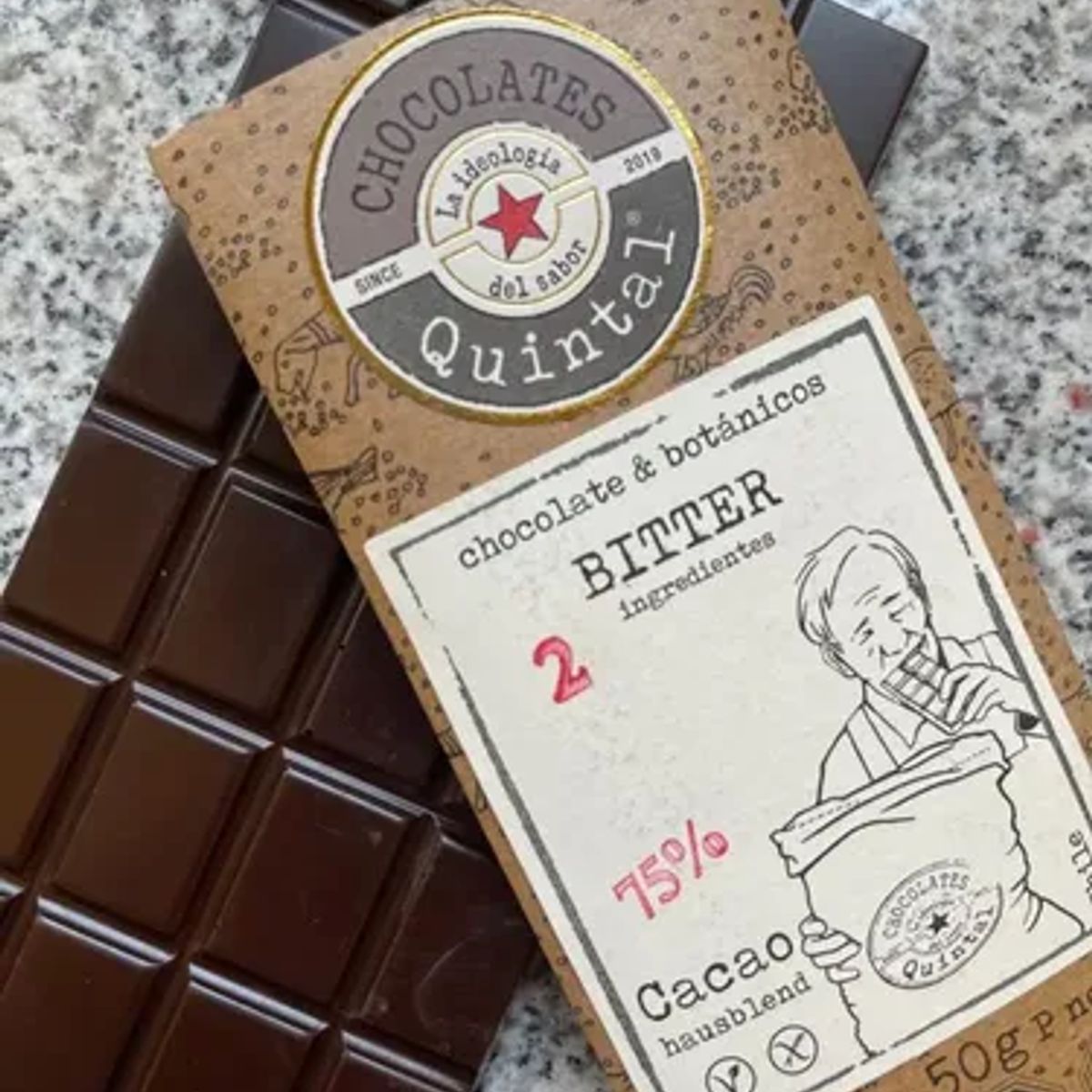 CHOCOLATES QUINTAL - Chocolate Bitter 75% Cacao 50g - Quintal
