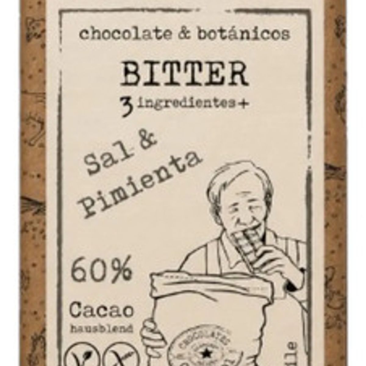 CHOCOLATES QUINTAL - Chocolate Bitter Sal Y Pimienta 60% Cacao 50g - Quintal