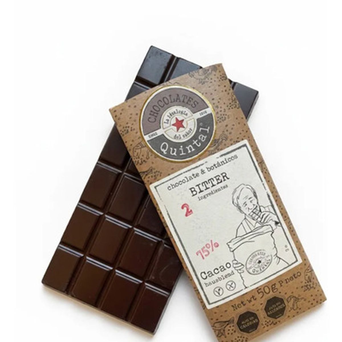 CHOCOLATES QUINTAL - Chocolate Bitter 75% Cacao 100g - Quintal
