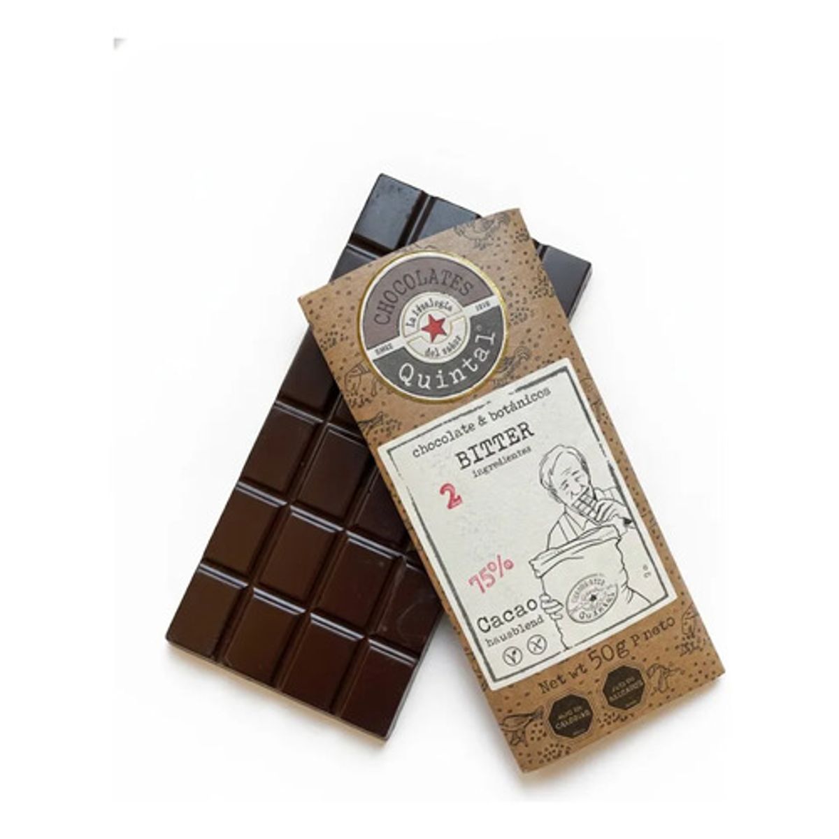 CHOCOLATES QUINTAL - Chocolate Bitter 75% Cacao 100g - Quintal
