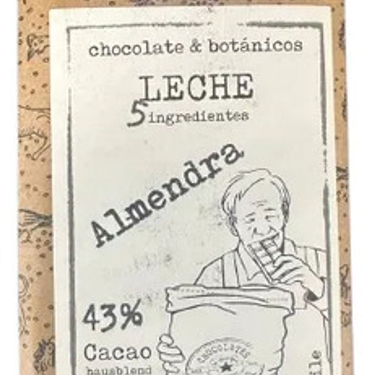 CHOCOLATES QUINTAL - Chocolate Leche Almendra 43% Cacao 100g - Quintal