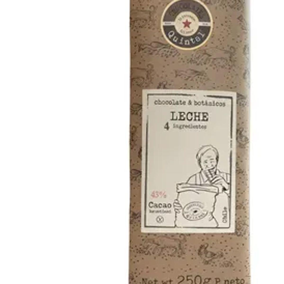 CHOCOLATES QUINTAL - Chocolate Leche 43% Cacao 250g - Quintal