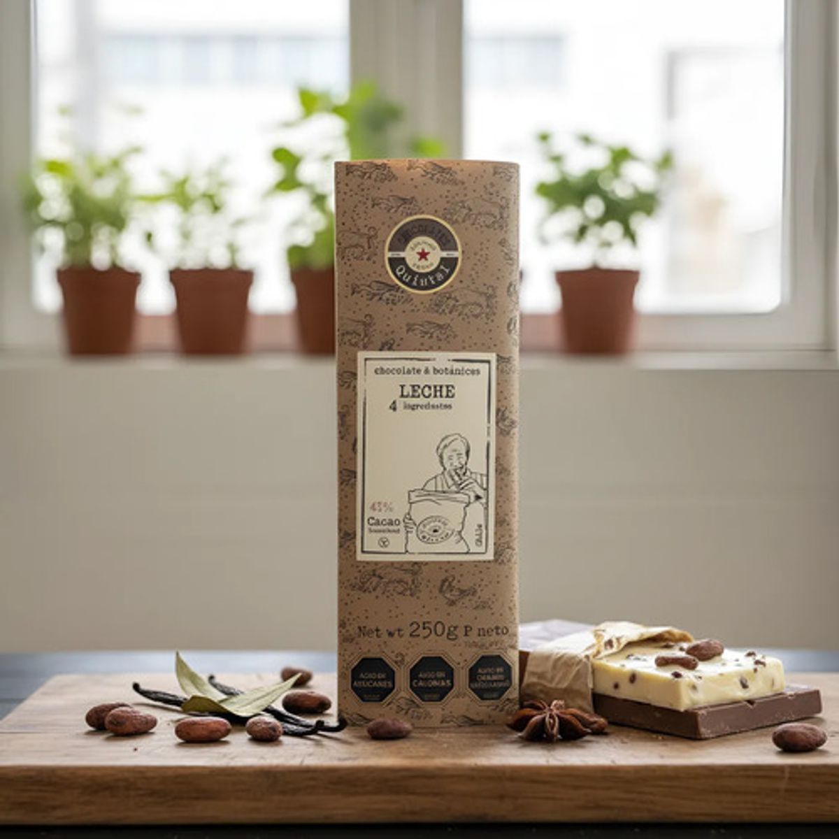 CHOCOLATES QUINTAL - Chocolate Leche 43% Cacao 250g - Quintal