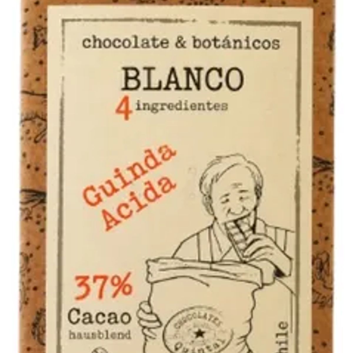 CHOCOLATES QUINTAL - Chocolate Blanco Guinda Ácida 37% Cacao 50g - Quintal