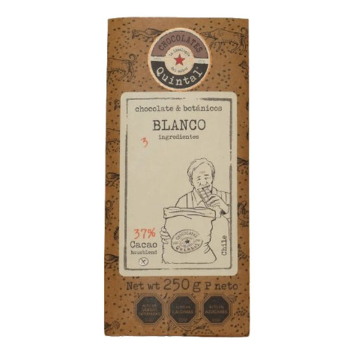 CHOCOLATES QUINTAL - Chocolate Blanco 37% Cacao 250g - Quintal