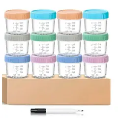 GENERICO - 12pc Contenedores De Vidrio 120ml