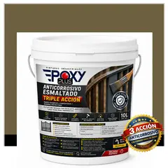 EPOXY - Anticorrosivo Profesional 3 en 1 - Directo sobre Óxido - TINETA 10 LITROS -GRIS CAQUI