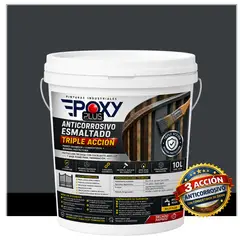 EPOXY - Anticorrosivo Profesional 3 en 1 - Directo sobre Óxido - TINETA 10 LITROS -GRIS ANTRACITA