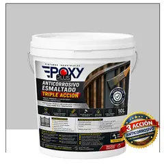 EPOXY - Anticorrosivo Profesional 3 en 1 - Directo sobre Óxido - TINETA 10 LITROS - GRIS CLARO