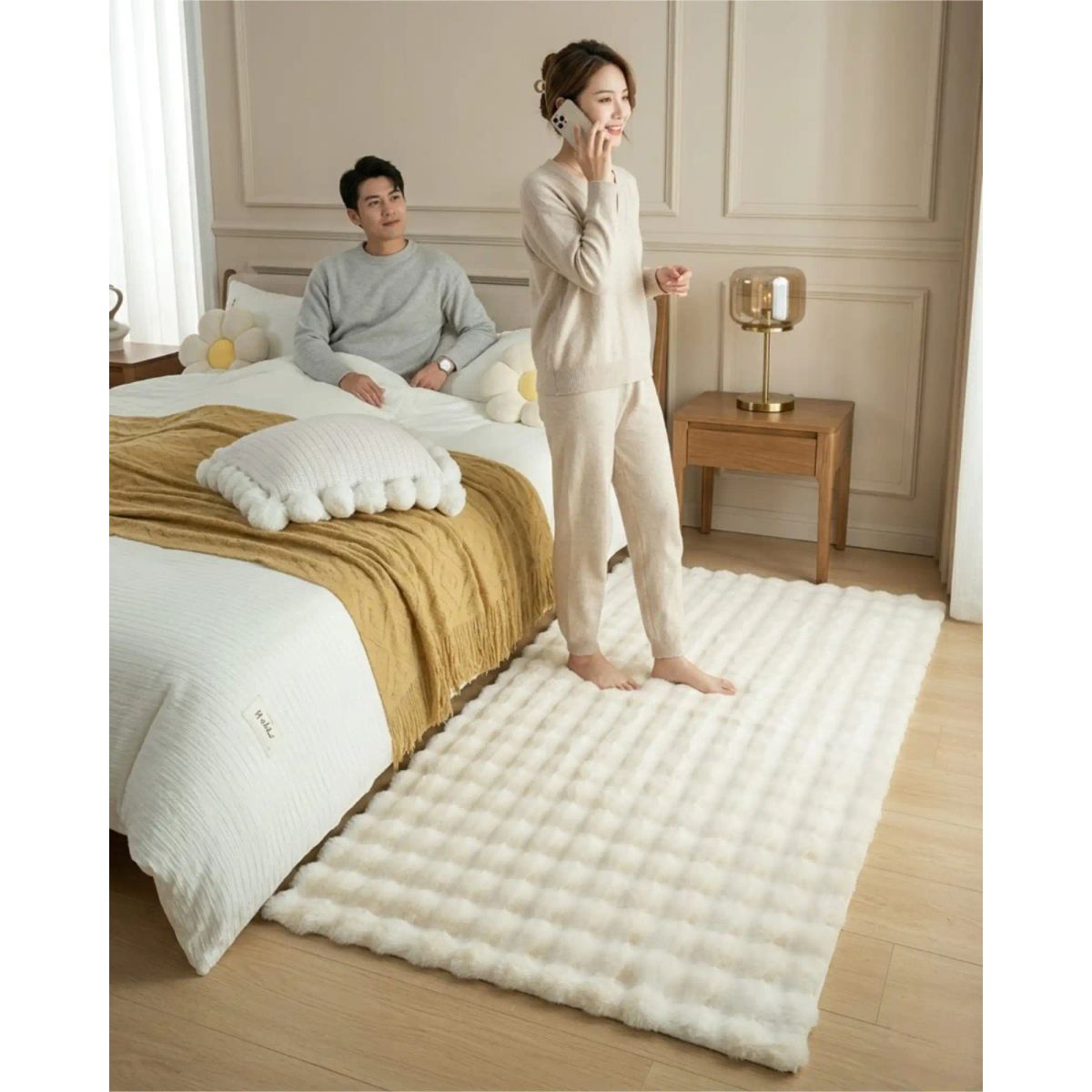 GENERICO - Alfombra Bajada de Cama Piel Sintética Soft 02