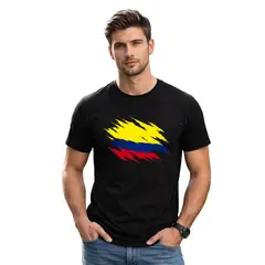 ROLY - Polera Colombia Bandera Mundial Futbol Fan Hombre Niño