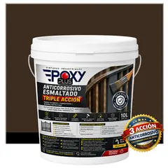 EPOXY - Anticorrosivo Profesional 3 en 1 - Directo sobre Óxido - TINETA 10 LITROS - GRIS MARRÓN