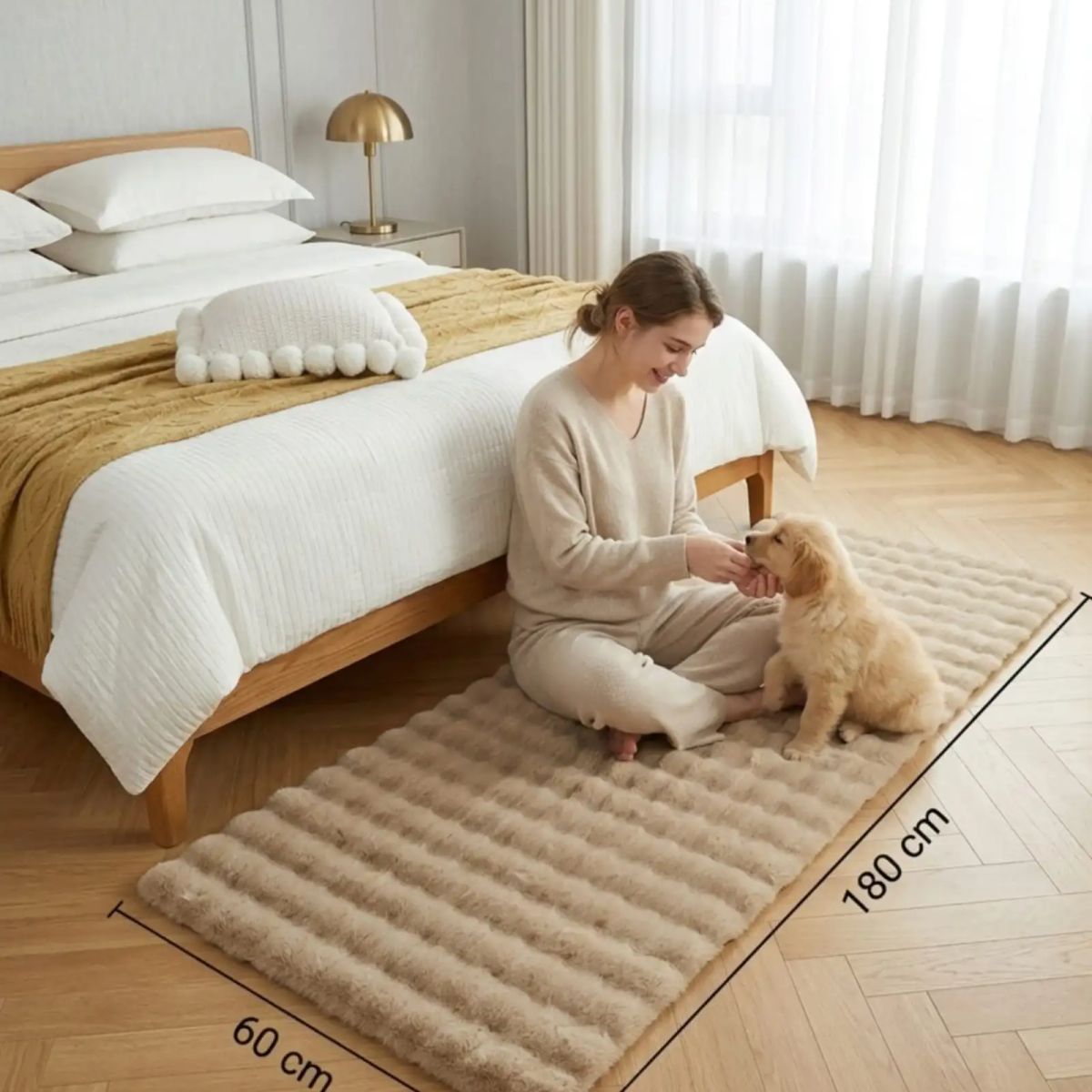 GENERICO - Alfombra Bajada de Cama Piel Sintética Soft 04