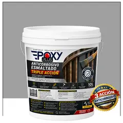 EPOXY - Anticorrosivo Profesional 3 en 1 - Directo sobre Óxido - TINETA 10 LITROS - BLANCO ALUMINIO