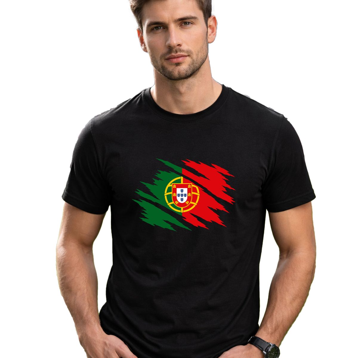 ROLY - Polera Portugal Bandera Mundial Futbol Fan Hombre Niño