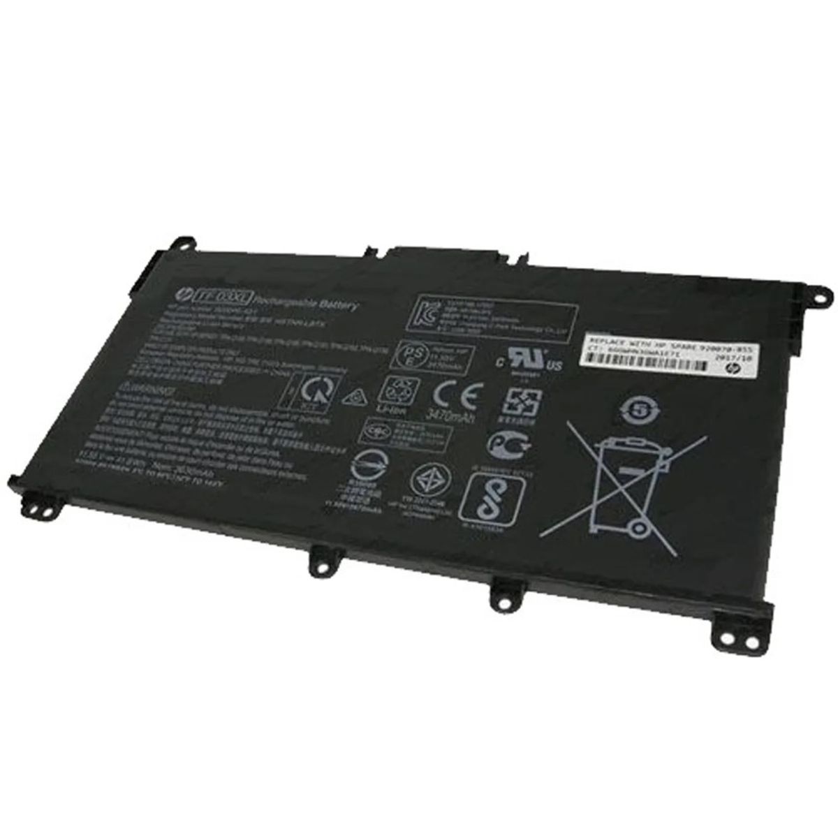 GENERICO - BATERIA PARA NOTEBOOK HP PAVILION 14-BP 15-CC ORIG 4 CELDAS NEGRO TF03XL HT03XL