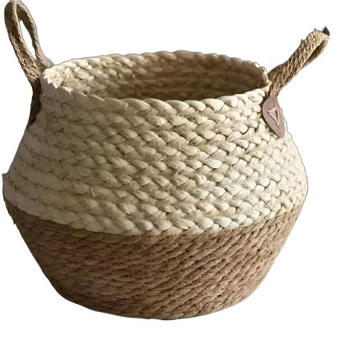 GENERICO - Maceta Mimbre Cesta de Yute Jardinería Decoración Hogar, 29x30x35 cm