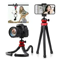 IRM - Tripode Flexible Araña Kit Streaming Con Foco Luces Led Microfono Grabacion Videos Figoimport