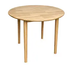 MOBOI - Mesa Comedor Oslo Redonda 80cm Madera Natural