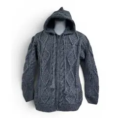 MORLAN - Chaleco de Lana de Oveja con capucha y cierre Unisex