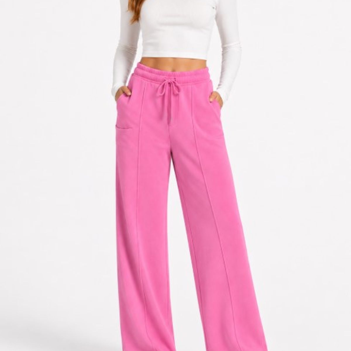 AGW - Pantalon Palazzo mujer pinzas ancho