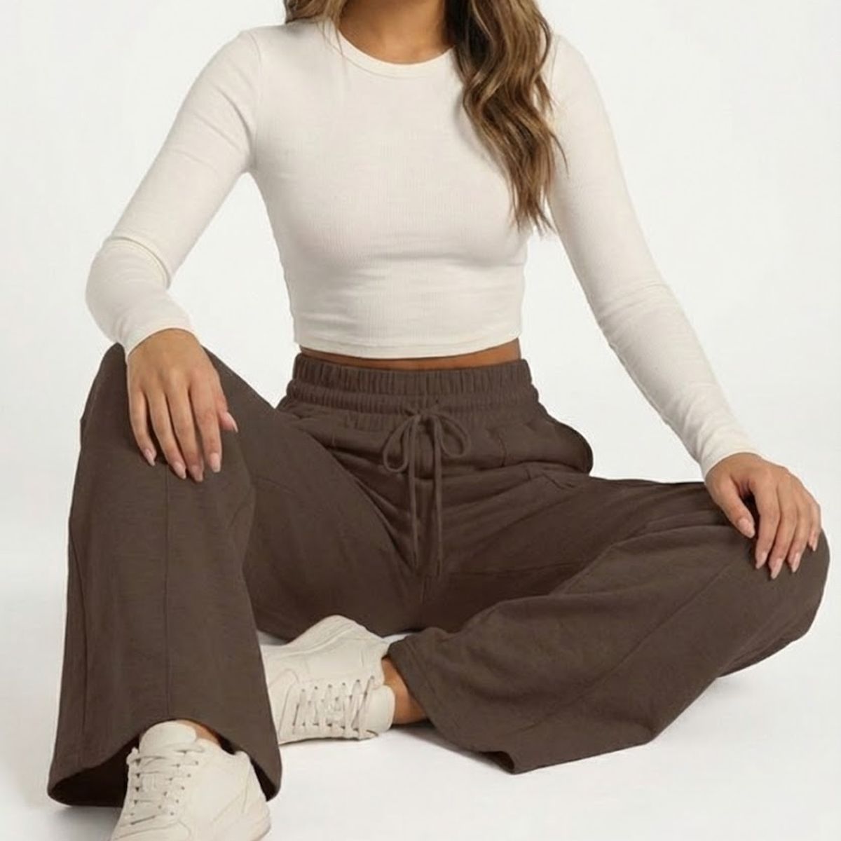 AGW - Pantalon Palazzo mujer pinzas ancho