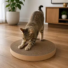 PETPRO - Rascador Para Gatos Cartón Corrugado Redondo 38,5cm + Catnip
