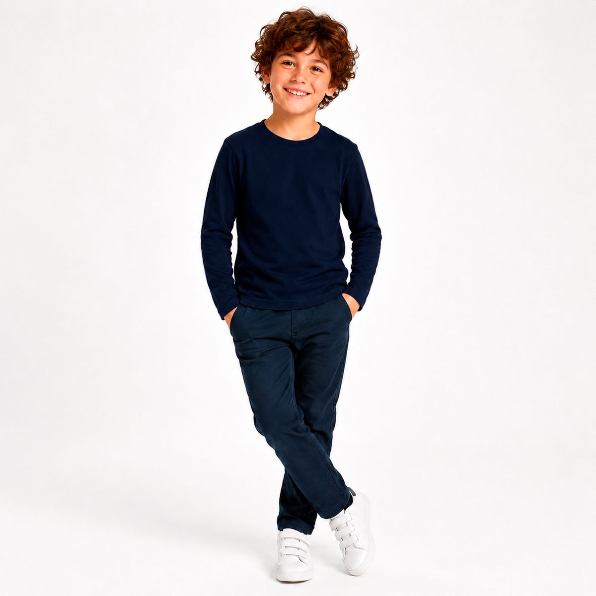 ROLY - Polera Manga Larga Niño Y Niña Roly 100% Algodón Cuello Redondo