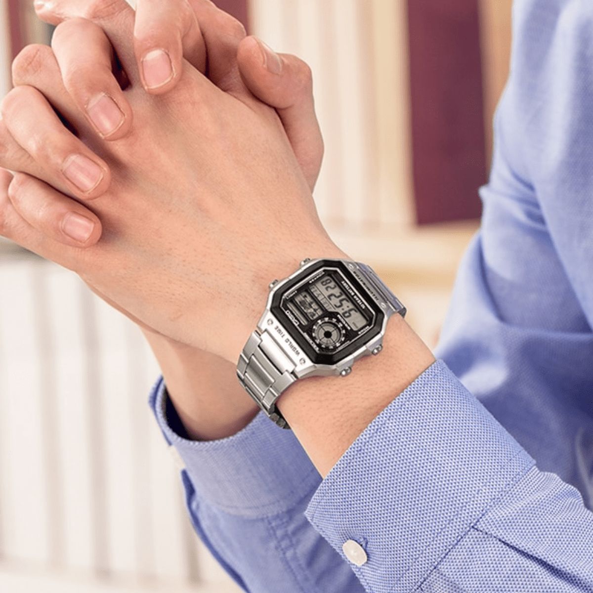 CASIO - RELOJ CASIO AE-1200WHD-1AVDF PLATEADO HOMBRE