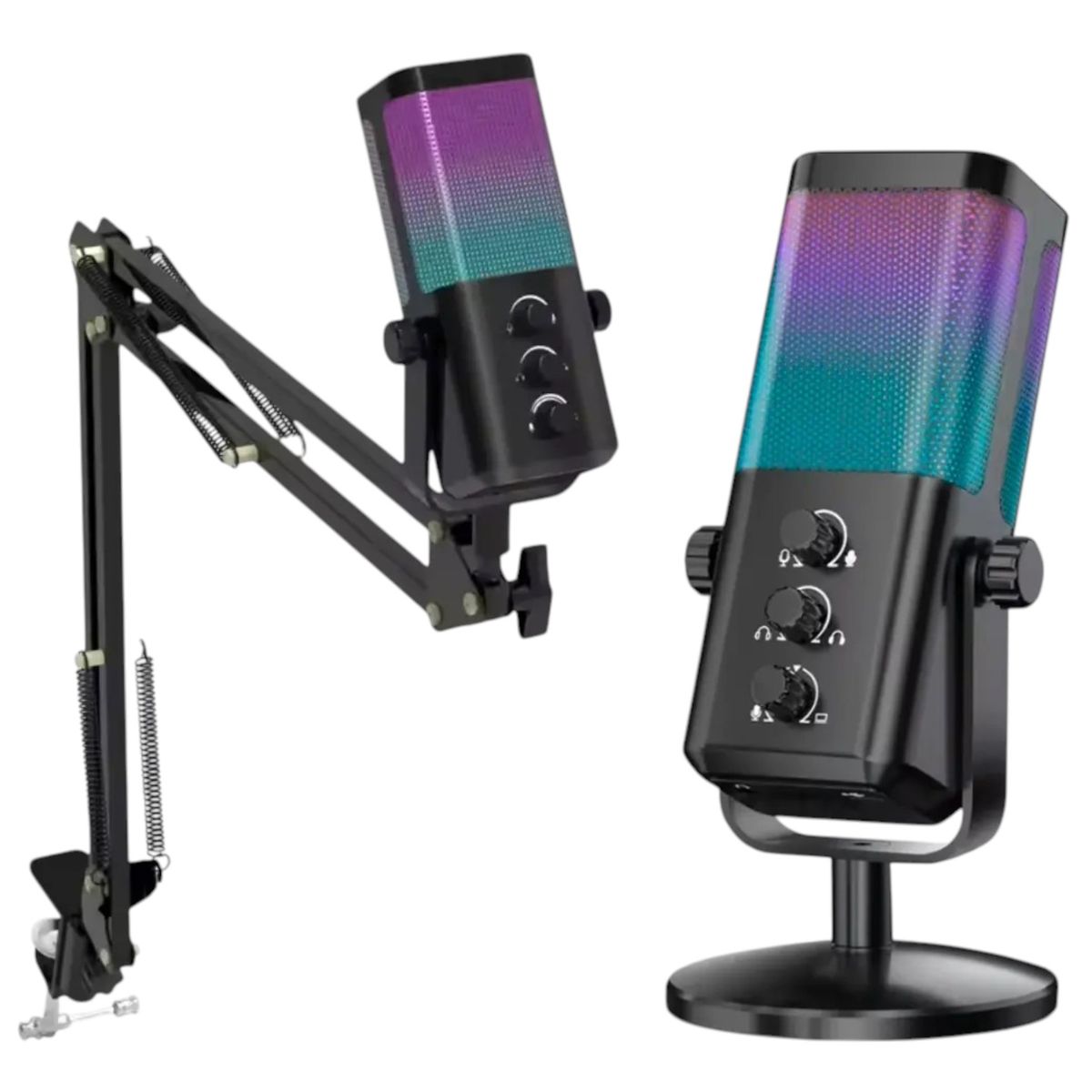 BITBYTE - Micrófono de Streaming Podcast RGB Bitbyte M7 Gamer