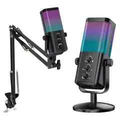 BITBYTE - Micrófono de Streaming Podcast RGB M7 Gamer