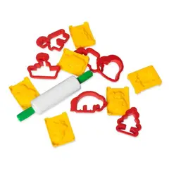 JOVI - Set Accesorios de modelado 6 moldes + 6 moldes de corte + rodillo