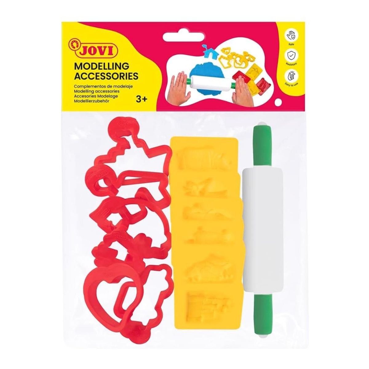 JOVI - Set Accesorios de modelado 6 moldes + 6 moldes de corte + rodillo Jovi