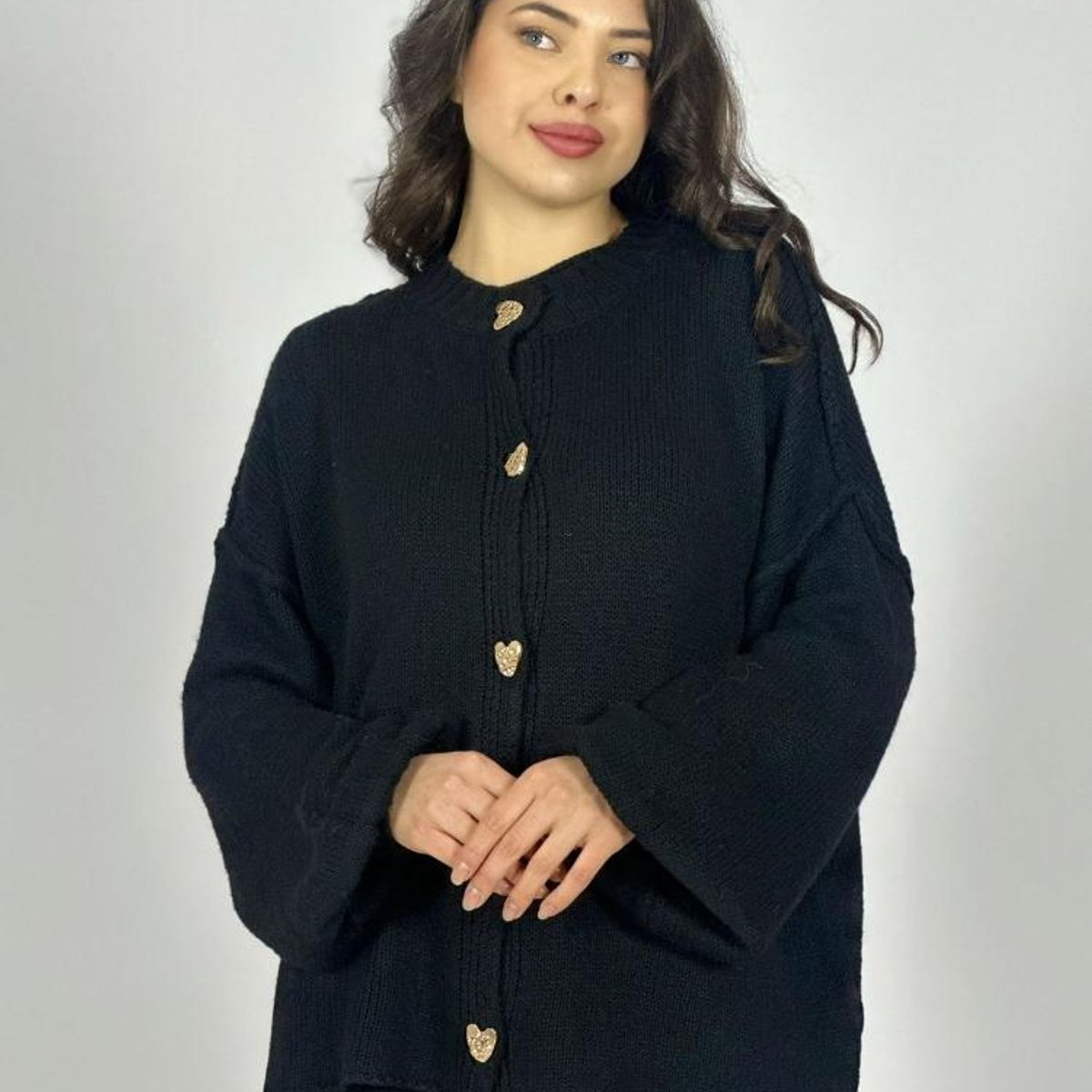 ENIGMATICA BOUTIQUE - Sweater Lana Botones Corazón