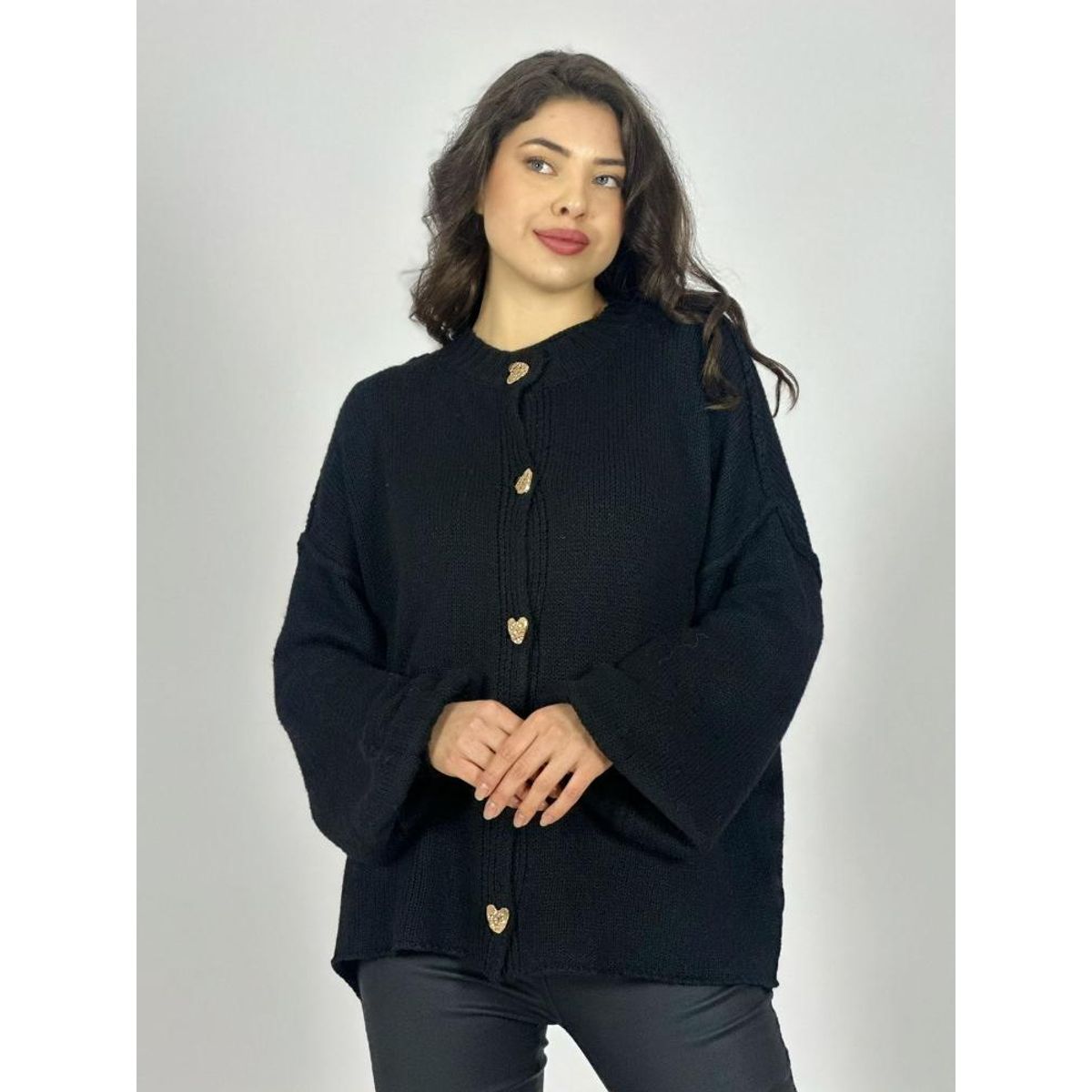 ENIGMATICA BOUTIQUE - Sweater Lana Botones Corazón