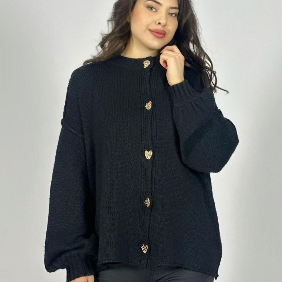 ENIGMATICA BOUTIQUE - Sweater Lana Botones Corazón