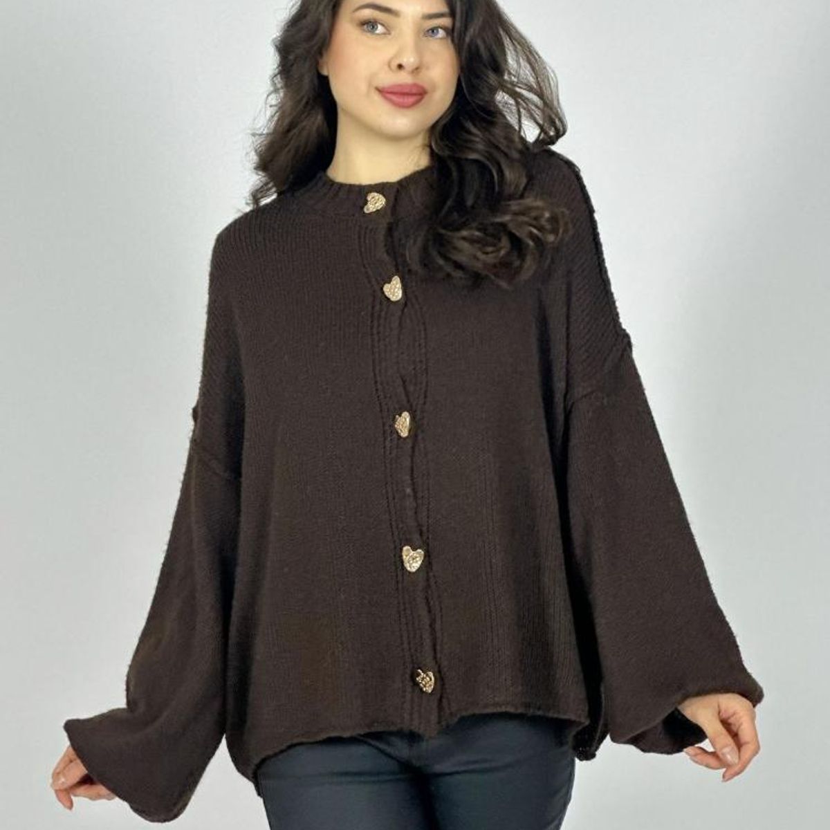 ENIGMATICA BOUTIQUE - Sweater Lana Botones Corazón