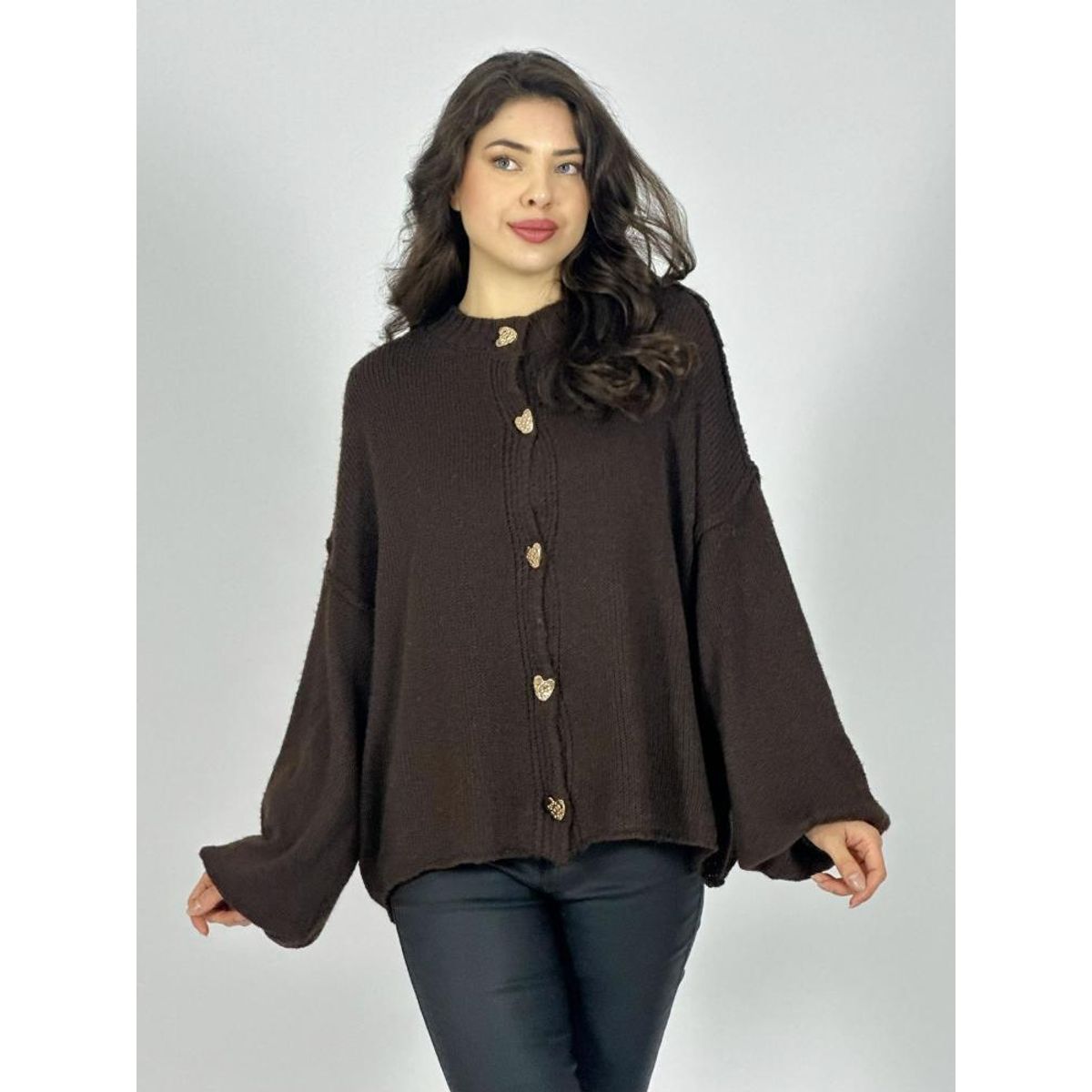 ENIGMATICA BOUTIQUE - Sweater Lana Botones Corazón