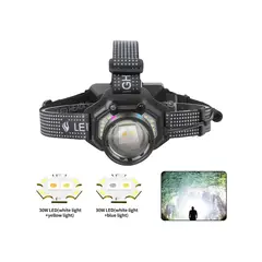 GENERICO - Focos Minero Linterna Cabeza Frontal Led Caza Luz Led Fuerte Linterna Negro Labg