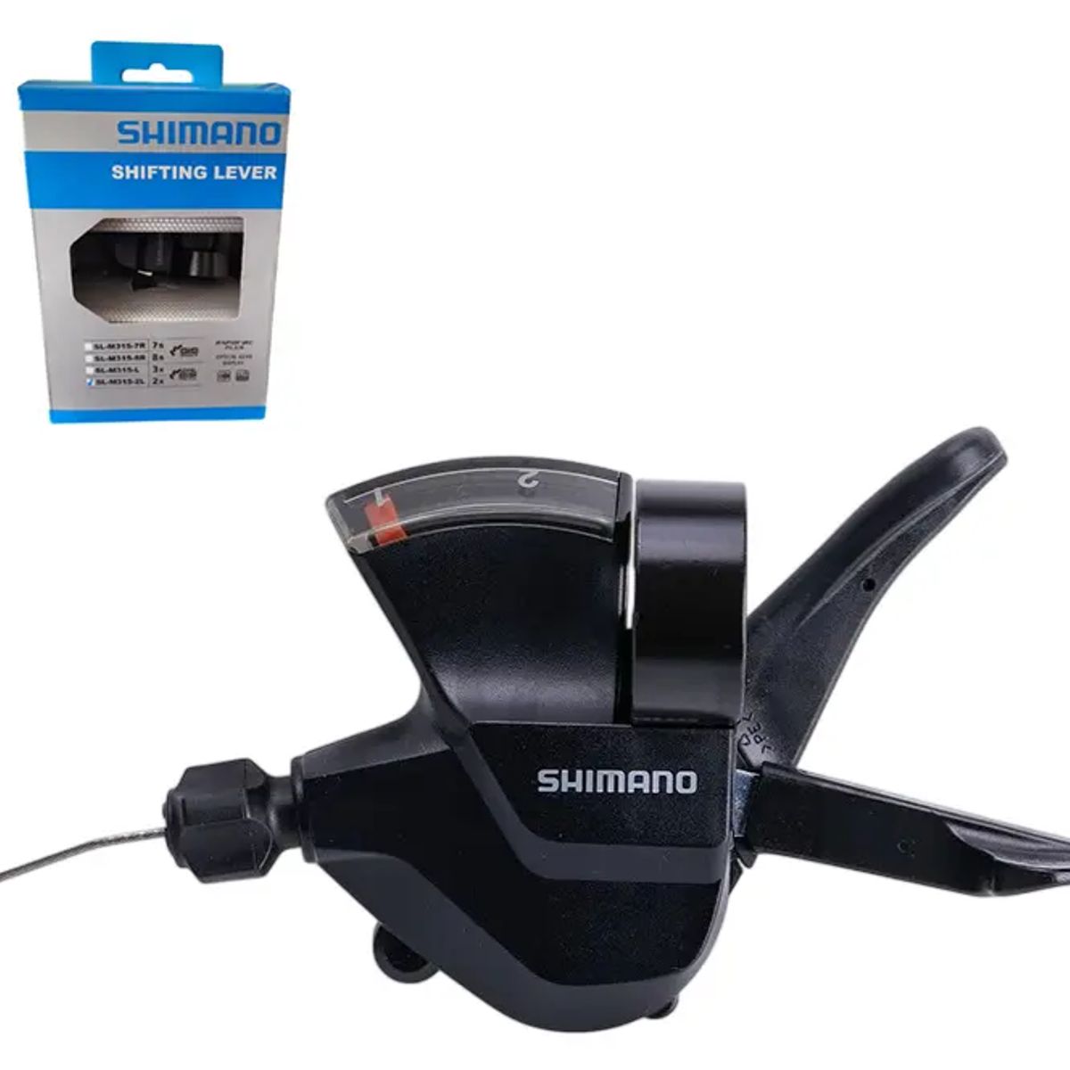 SHIMANO - Shifter Shimano Izquierdo Sl-m315-2l 2v Visor Bicicleta Negro